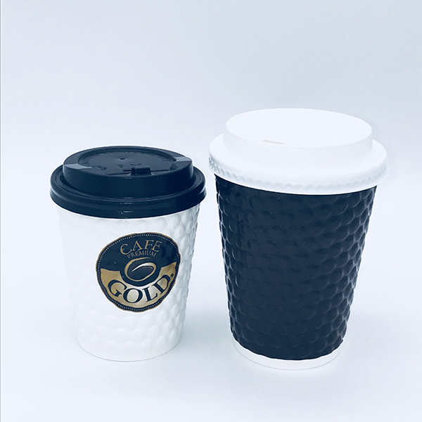 8oz,12oz double wall coffee paper cup bubble style