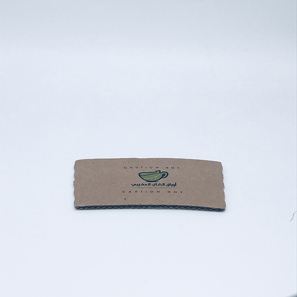 Disposable coffee cup paper sleeve