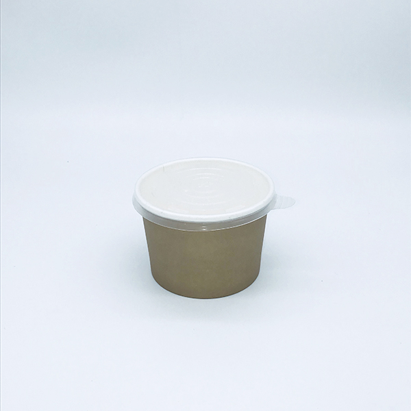 8oz paper soup cup with plastic lid