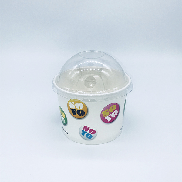 16oz ice cream paper cup with dome lid