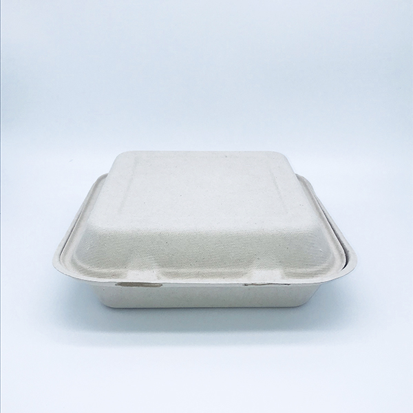 8 inch 3-compartment wheatstraw lunch box