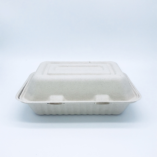 Clamshell wheatstraw lunch box