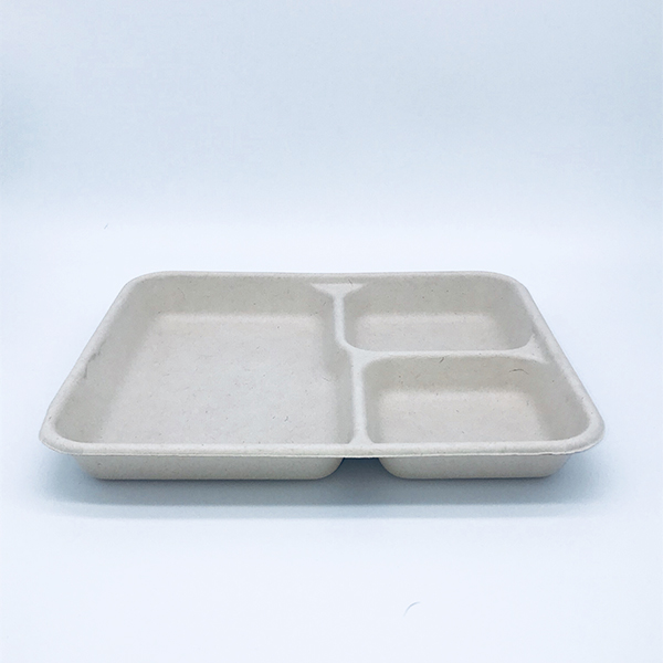 3-compartment  wheatstraw tray